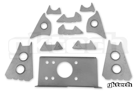 GKTECH V2 S13/180sx/R32 GTS-T subframe weld in reinforcement plates