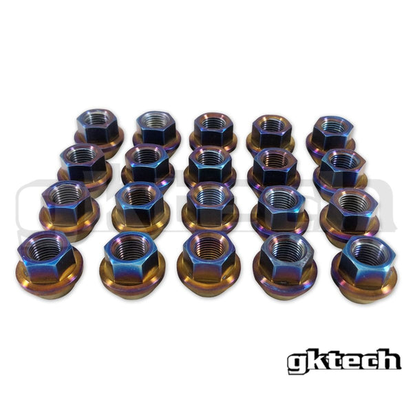 GKTECH Open Ended TITANIUM Lug Nuts 12M125