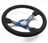 NRG Mad Mike Limited Edition suede / blue camo Steering Wheel