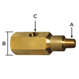 ARTE ENGINEERING Gauge T-Piece Sender Brass Adaptor suit 14M 1.5PT OE Sender