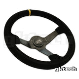 GKTech 350MM Deep Dished Suede Steering Wheel